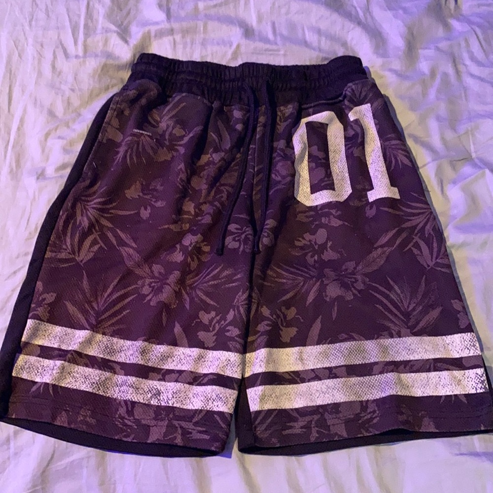 Carbon Floral Shorts